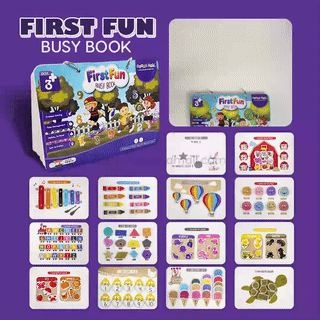 First Fun Busy Book – Screen-Free Educational Activity Book for Kids Age 2–5 | Develop Focus, Problem-Solving & Early Learning Skills