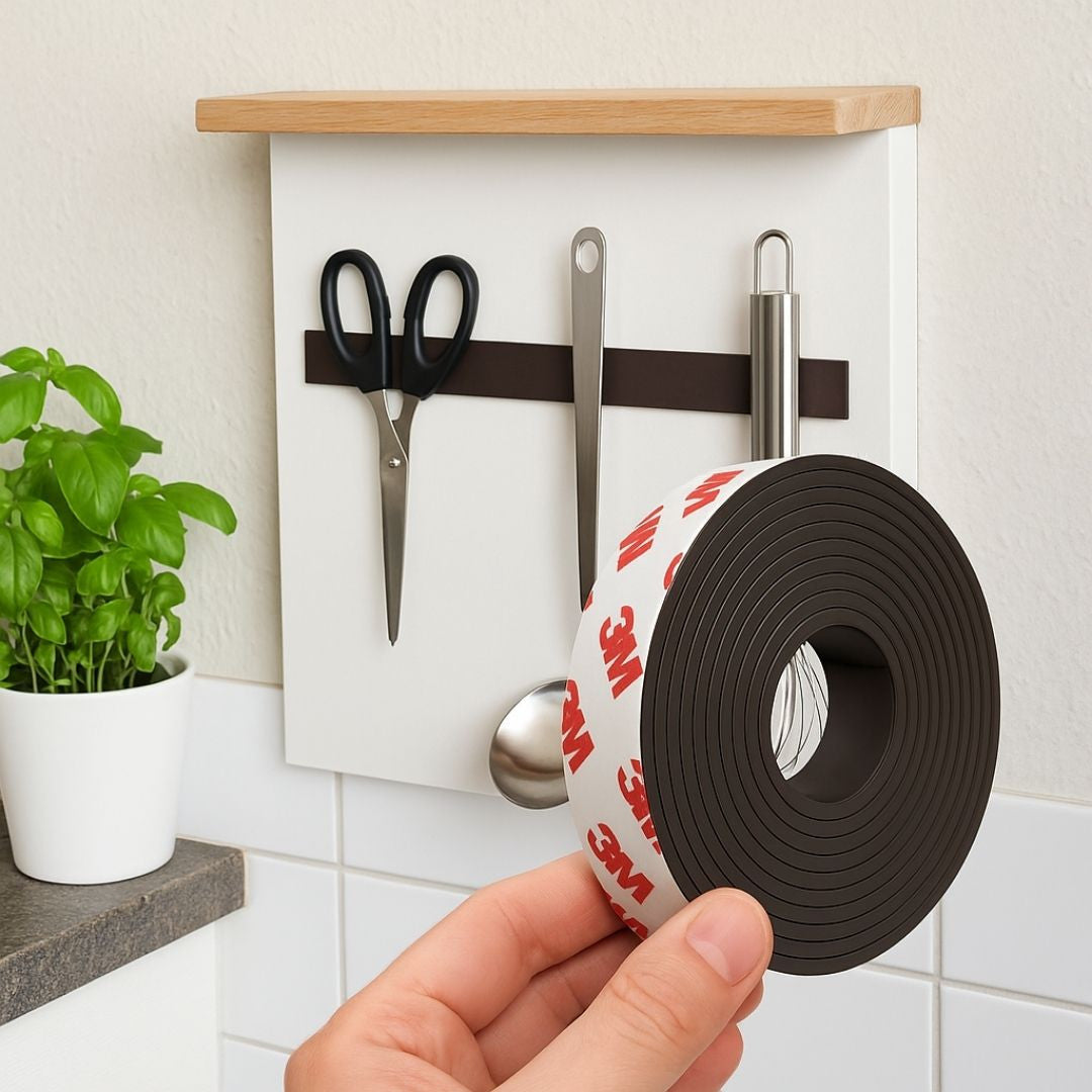 🧲 MagFusion 360™ Premium Magnetic Utility Holder for Notes, Photos, Keys & Everyday Essentials/ 1 M Length