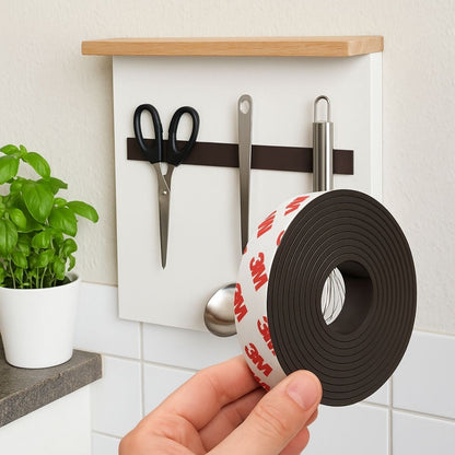 🧲 MagFusion 360™ Premium Magnetic Utility Holder for Notes, Photos, Keys & Everyday Essentials/ 1 M Length