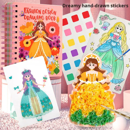 3D Princess Dress Craft Kit – Creative DIY Art Book for Kids | Safe, Mess-Free, and Engaging Screen-Free Activity for Imaginative Learning