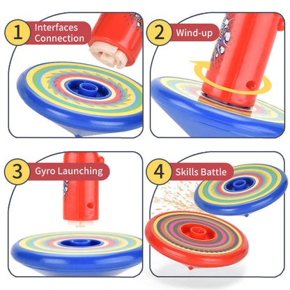 Kids Rainbow Spin & Stack Montessori Learning Toy