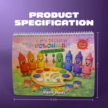 Colours Sorting & Matching Velcro Learning Book for Kids (Ages 2–4) with Reusable Peel-and-Stick Activities