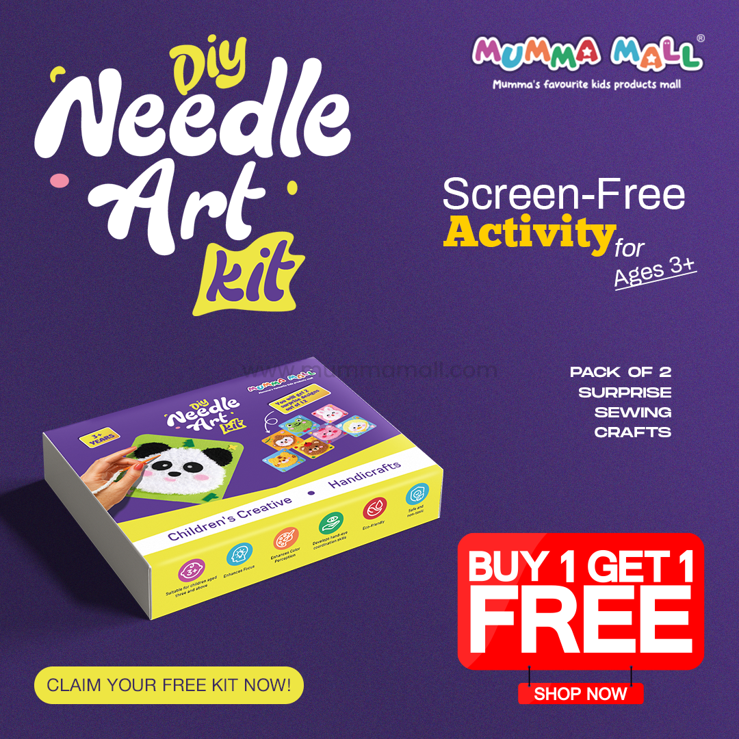 Needle Art Kit – DIY Creative Craft Set for Kids (Ages 3+) | Boosts Creativity, Focus & Hand-Eye Coordination