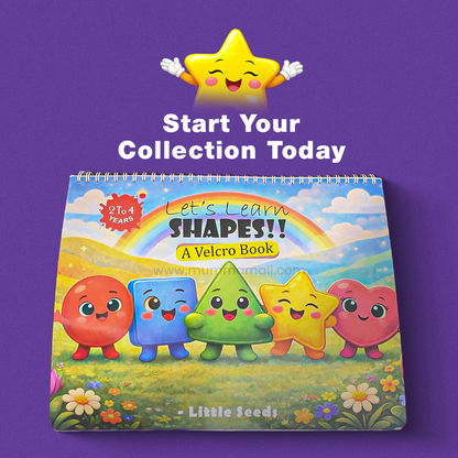 Shape Recognition Velcro Busy Book for Kids | Early Skills & Preschool Learning Activity Book for Toddlers