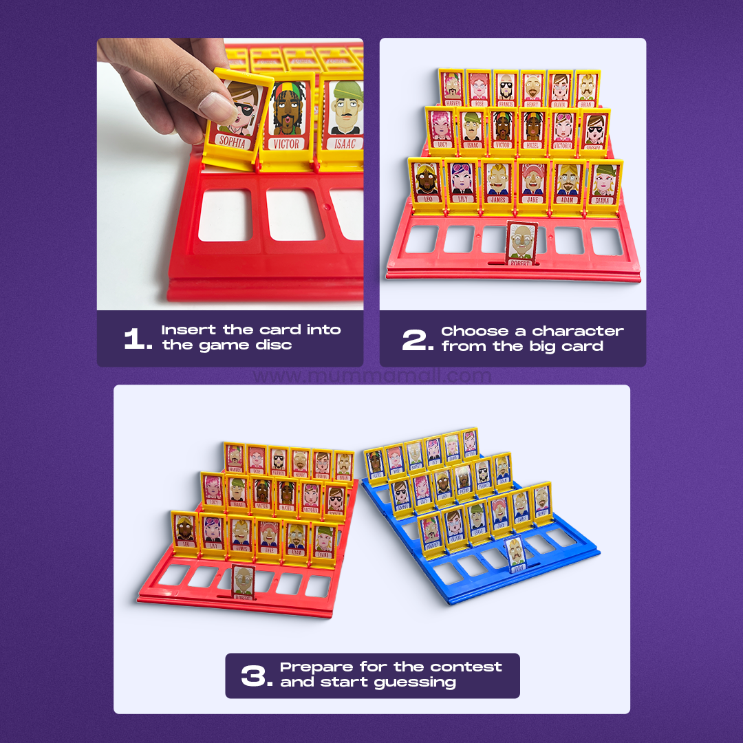 “Guess Who I Am? – Classic Face Identification Board Game for Kids”