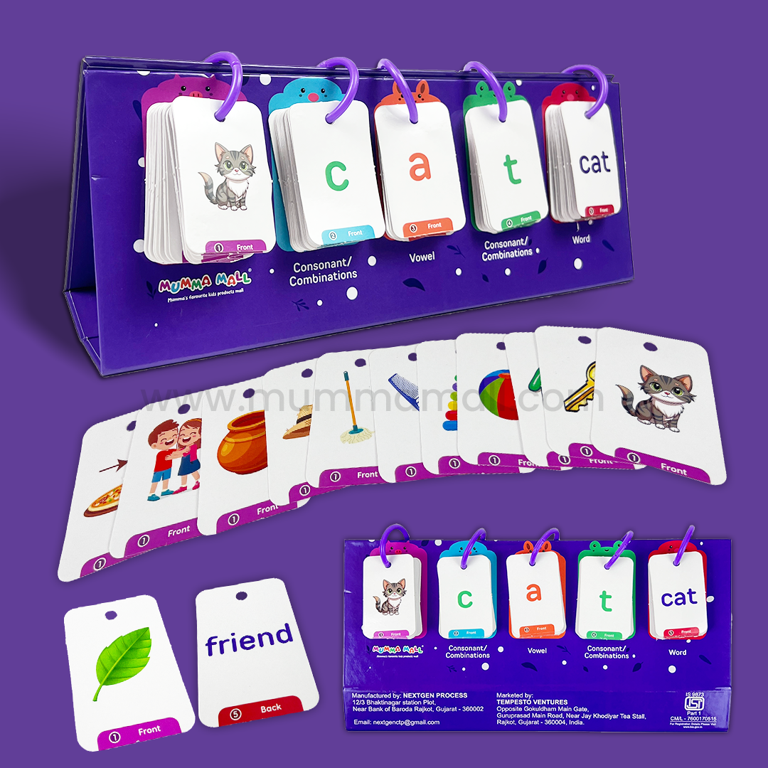 Educational sight words flash cards for kids ages 3 to 6 with storage box