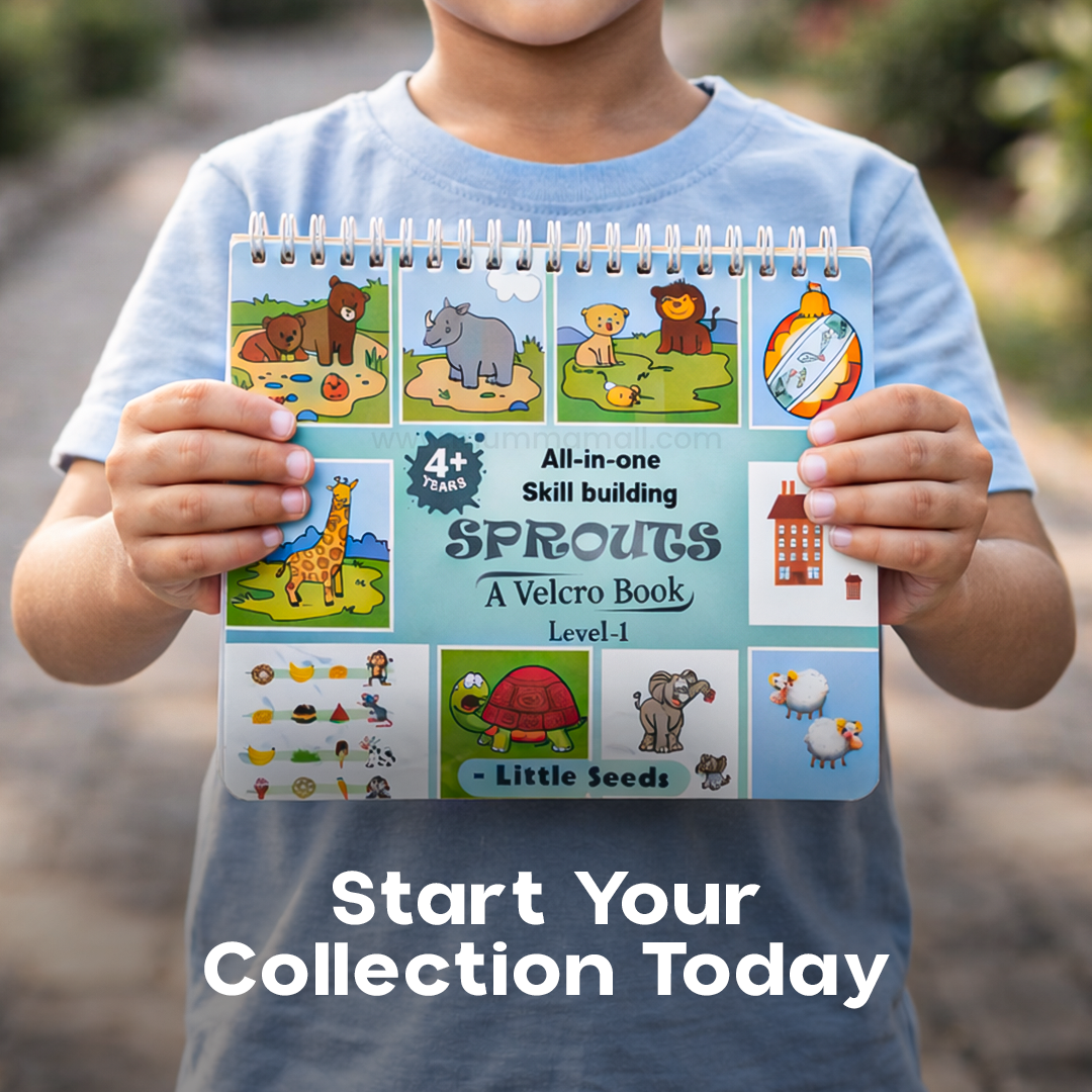 SPROUTS™ Montessori Busy Book with Velcro Activities – Early Learning Skills Workbook (Level-1)
