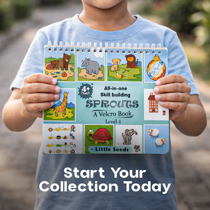 SPROUTS™ Montessori Busy Book with Velcro Activities – Early Learning Skills Workbook (Level-1)