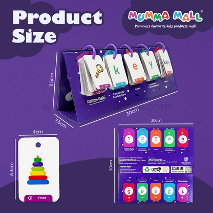 Complete flash card set with 129 cards and portable storage box