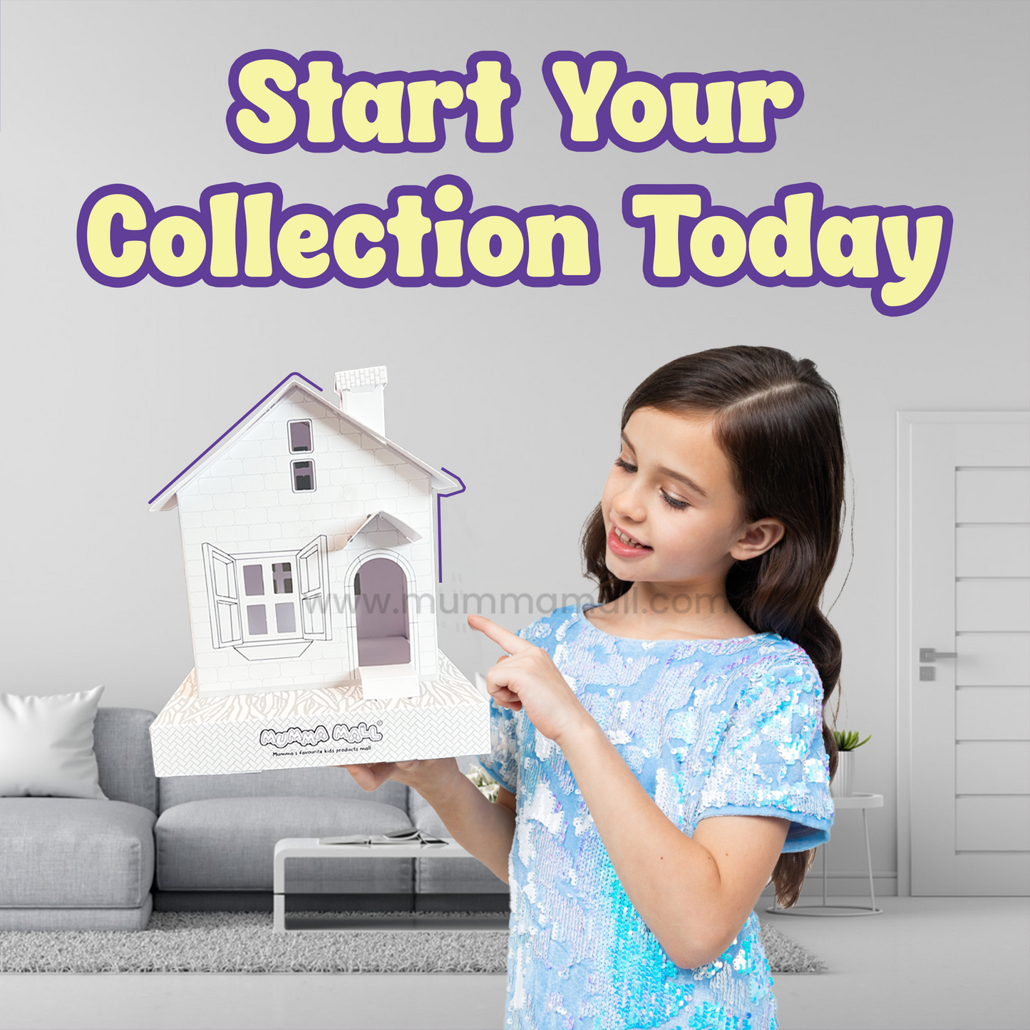 3D DIY Color & Build House Kit – Screen-Free Craft Activity for Kids (Ages 4+)