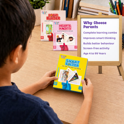 Picture cards 60 Flash Cards for Kids | Social Emotional Learning, Logic Builder & Smart Solver Play Cards