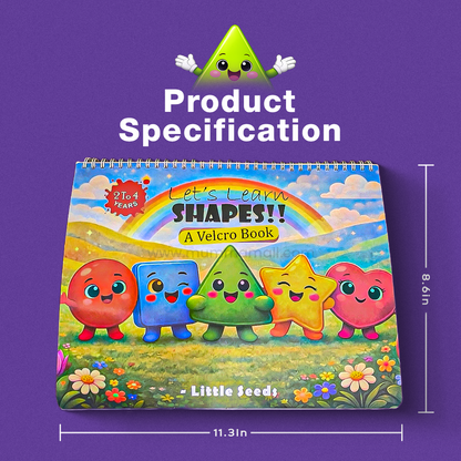 Shape Recognition Velcro Busy Book for Kids | Early Skills & Preschool Learning Activity Book for Toddlers