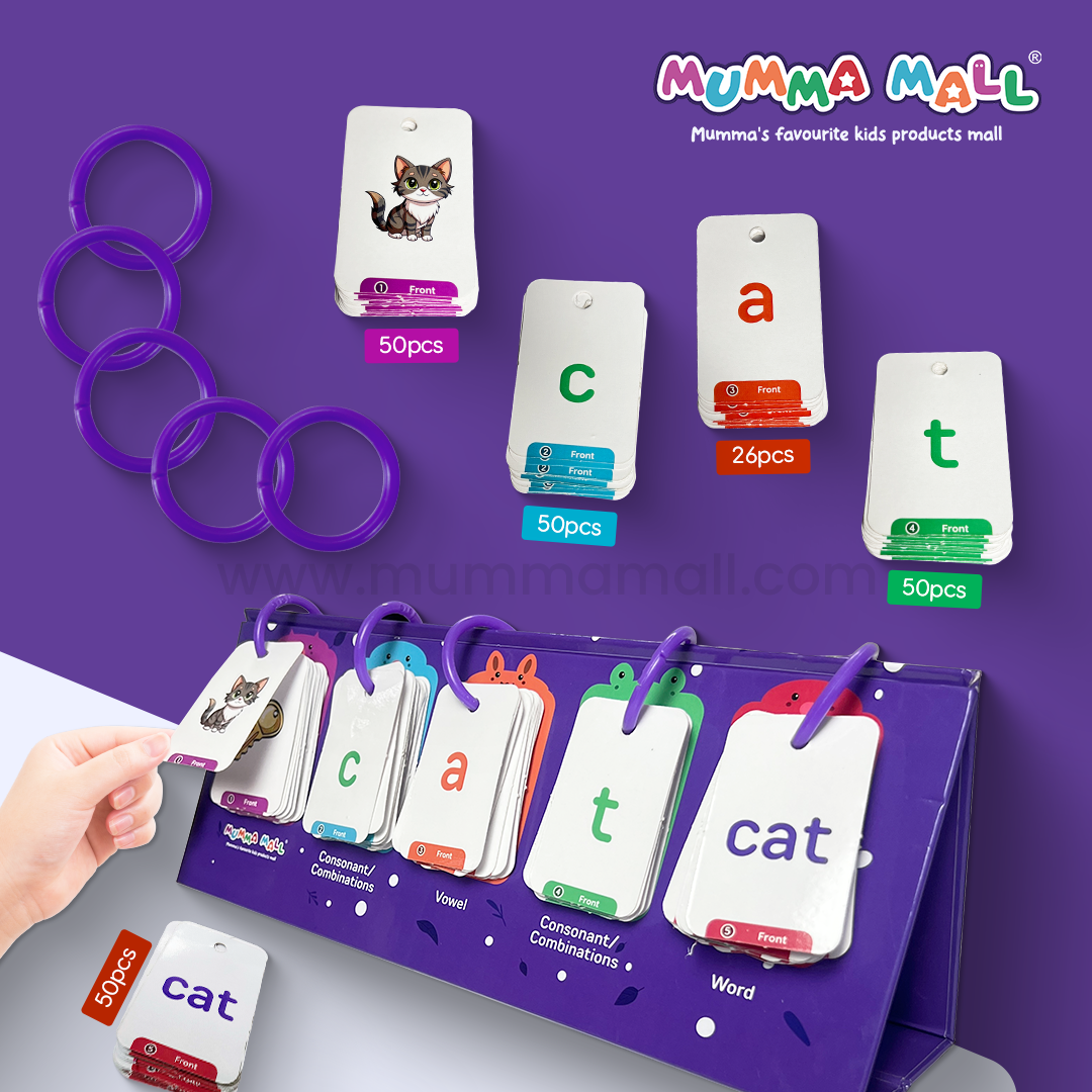 Parent and child playing a sight words flash card game together