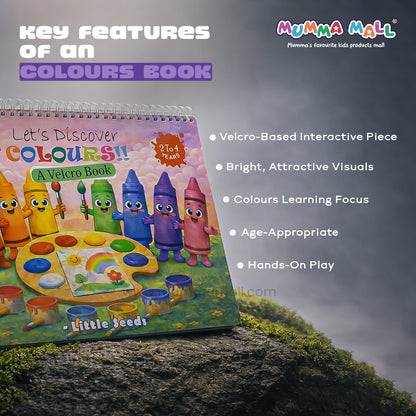Colours Sorting & Matching Velcro Learning Book for Kids (Ages 2–4) with Reusable Peel-and-Stick Activities