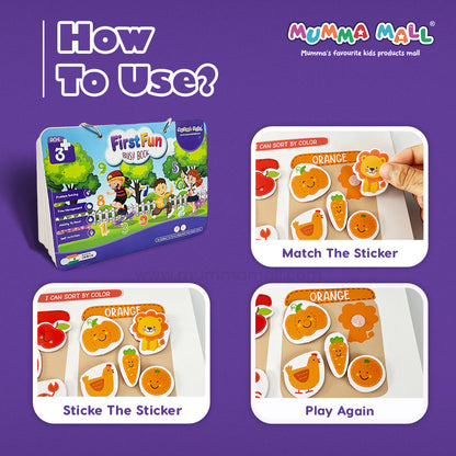 First Fun Busy Book – Screen-Free Educational Activity Book for Kids Age 2–5 | Develop Focus, Problem-Solving & Early Learning Skills