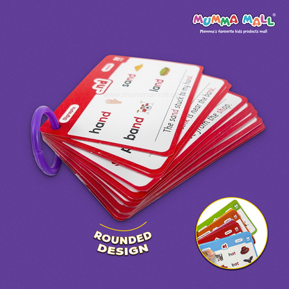 Spell Steps Phonics Flash Cards for Kids (3+ Years) 65 cards, 118 groups | 4 Levels Learning Set