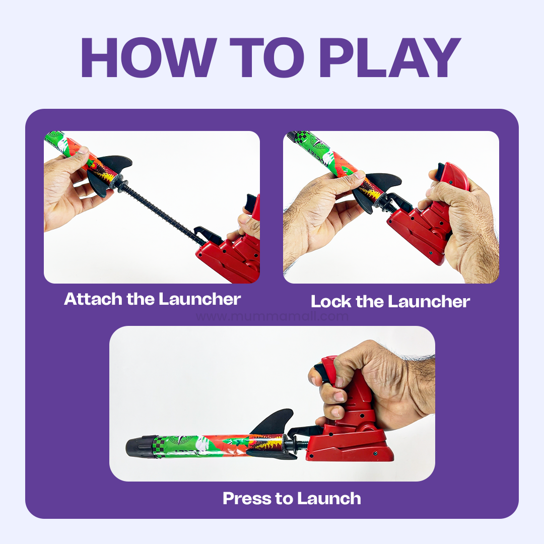 Rocket Launcher Toy – Outdoor Jump & Launch Game for Kids (Age 3+)