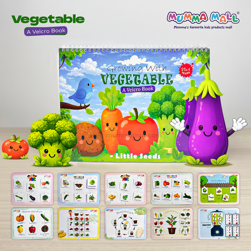 VeggieBuddy™ Reusable Velcro Activity Book – Hands-On Preschool Learning