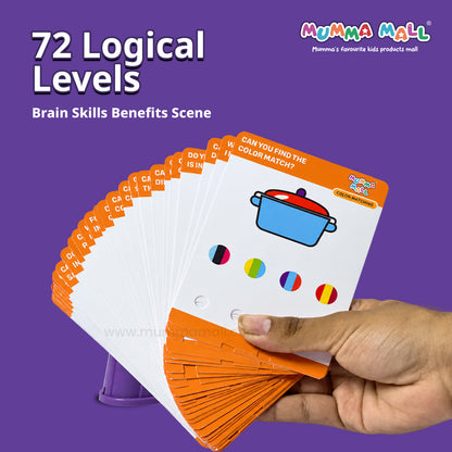 Match Key™ & Unlock Brain with Logical Cards – 72 Challenge Cards With 1 Key