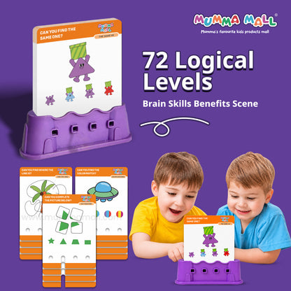 Match Key™ & Unlock Brain with Logical Cards – 72 Challenge Cards With 1 Key