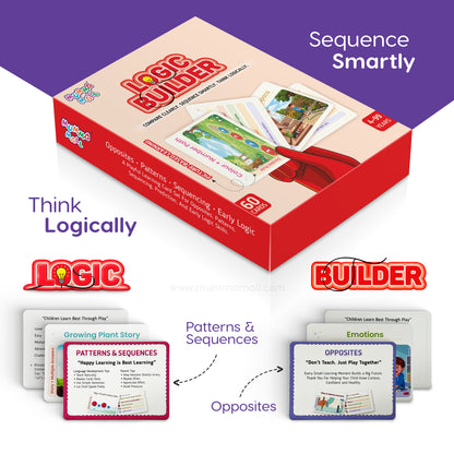 Picture cards 60 Flash Cards for Kids | Social Emotional Learning, Logic Builder & Smart Solver Play Cards