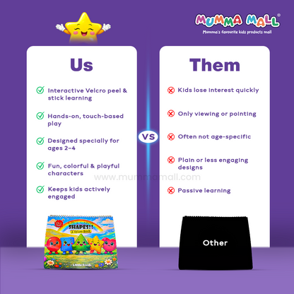 Shape Recognition Velcro Busy Book for Kids | Early Skills & Preschool Learning Activity Book for Toddlers