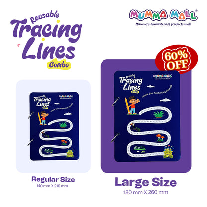 68 Pages Reusable Tracing Line book to improve HAND WRITING For kids + (FREE Learning 2000+ pages PDF worksheet for kids📚 )