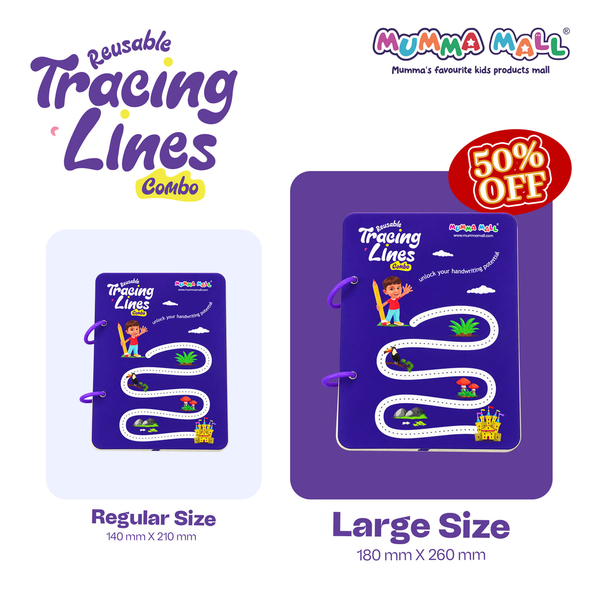 68 Pages Reusable Tracing Line book to improve HAND WRITING For kids + (FREE Learning 2000+ pages PDF worksheet for kids📚 )