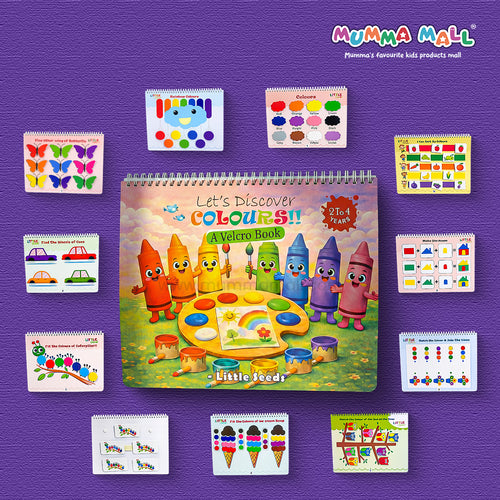 Colours Sorting & Matching Velcro Learning Book for Kids (Ages 2–4) with Reusable Peel-and-Stick Activities