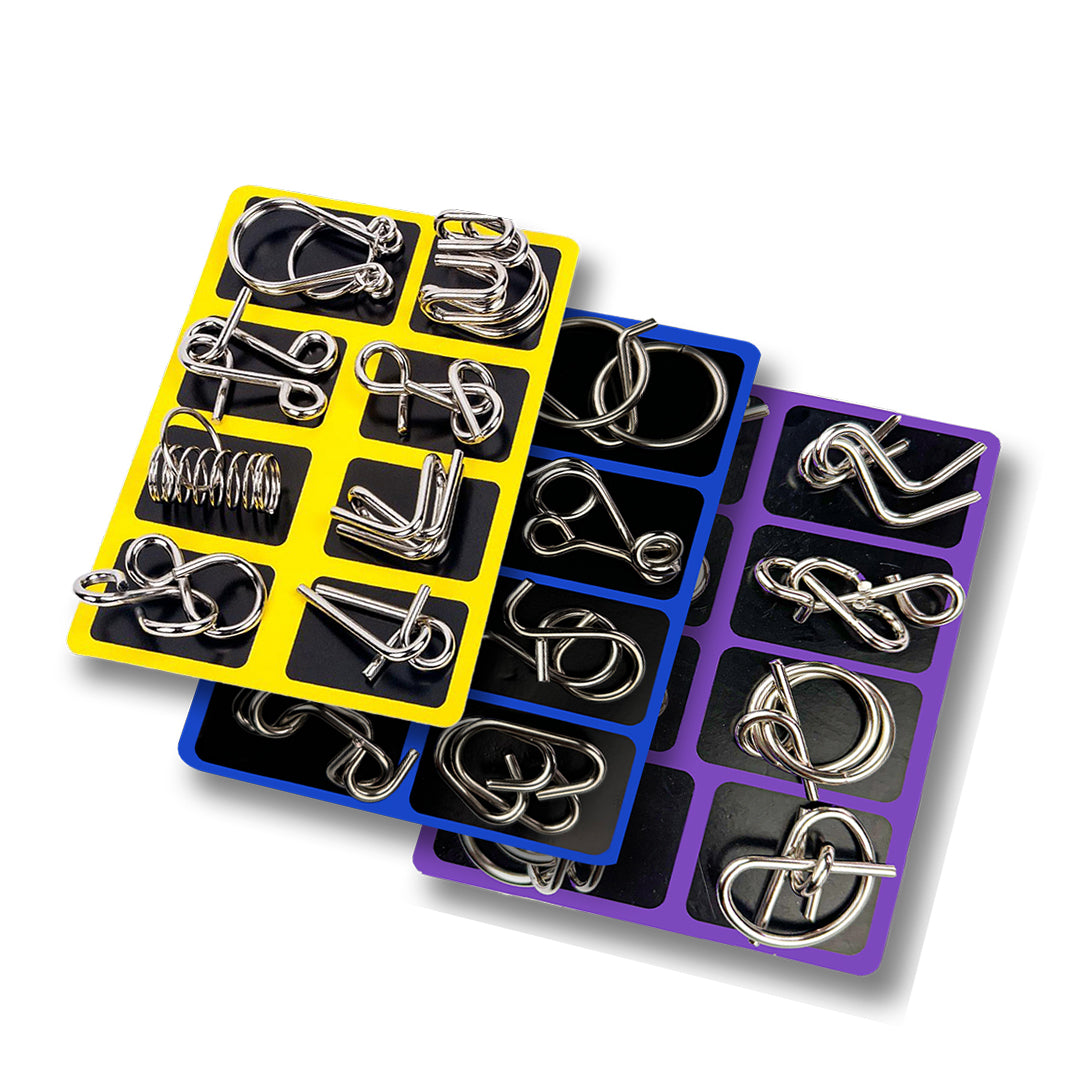 ⭐intellectual Intelligence Educational Metal IQ Puzzle combo for Adults & Children - Let's challenge!!!!!!