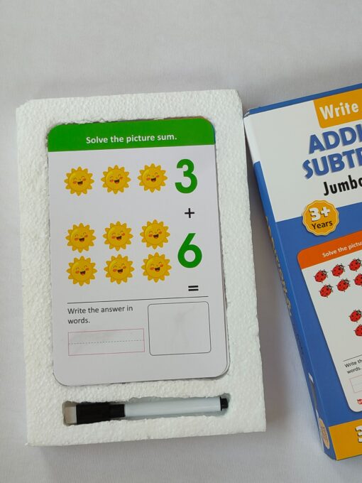 Addition and Subtraction-Write & Wipe Jumbo Flash Cards