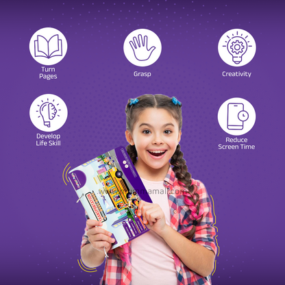 Transportation Busy Book (Ages 3+) – Interactive activity book with vehicles to boost motor & cognitive skills