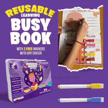 Mumma Mall® Learning Binder Book for Kids (Ages 2–6) – Educational Velcro Activity Book with Matching, Puzzle & Fine Motor Skills