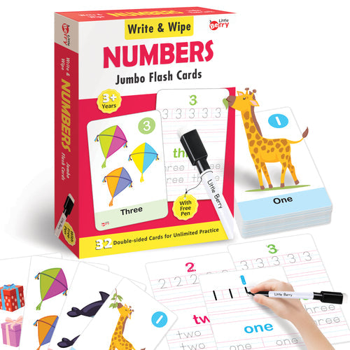 Number-Wipe and Clean Flash Cards