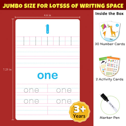 Number-Wipe and Clean Flash Cards