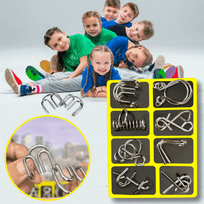 ⭐intellectual Intelligence Educational Metal IQ Puzzle combo for Adults & Children - Let's challenge!!!!!!
