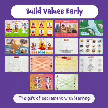 Mera Pehla Dharmik Safar – Interactive Busy Book for Kids to Learn Hindu Culture, Gods & Festivals (Screen-Free Learning)