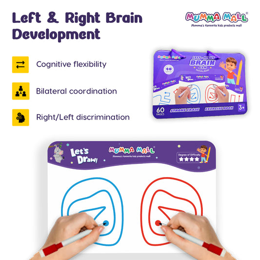 Left & Right Brain Activity Book – Build Focus, Creativity & Hand Coordination for Kids