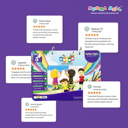 My Color Busy Book – Educational Activity Book for Kids Age 3–6 | Screen-Free Learning, Color Recognition & Creativity Booster