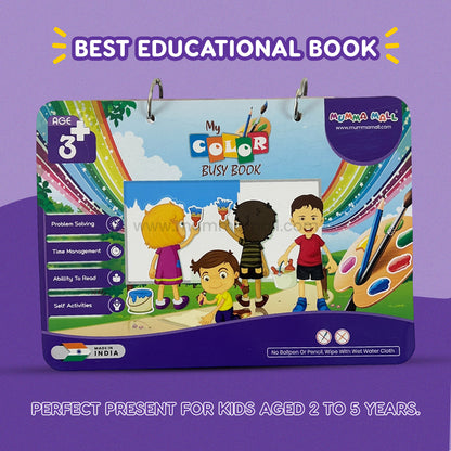 My Color Busy Book – Educational Activity Book for Kids Age 3–6 | Screen-Free Learning, Color Recognition & Creativity Booster