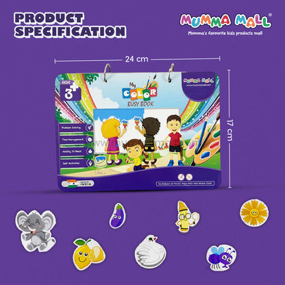 My Color Busy Book – Educational Activity Book for Kids Age 3–6 | Screen-Free Learning, Color Recognition & Creativity Booster