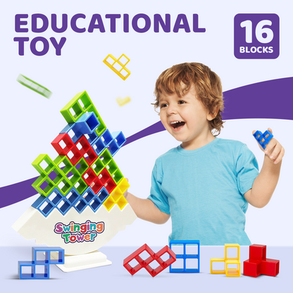 Swinging Tower Balance Game for Kids & Adults – Fun for Family, Travel & Parties