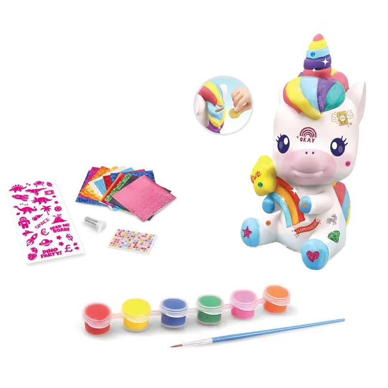 DIY Dinosaur Piggy Bank Painting Kit – Educational Animal Coloring Toy for Kids