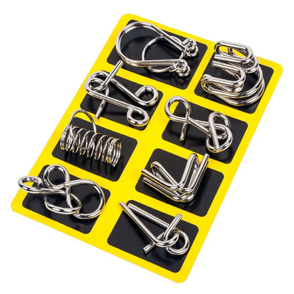 ⭐intellectual Intelligence Educational Metal IQ Puzzle combo for Adults & Children - Let's challenge!!!!!!