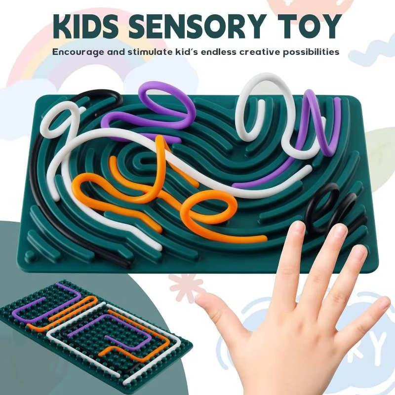 🖐️ Little Genius Silicone Busy Board 🧠 Color Learning + Sensory Play