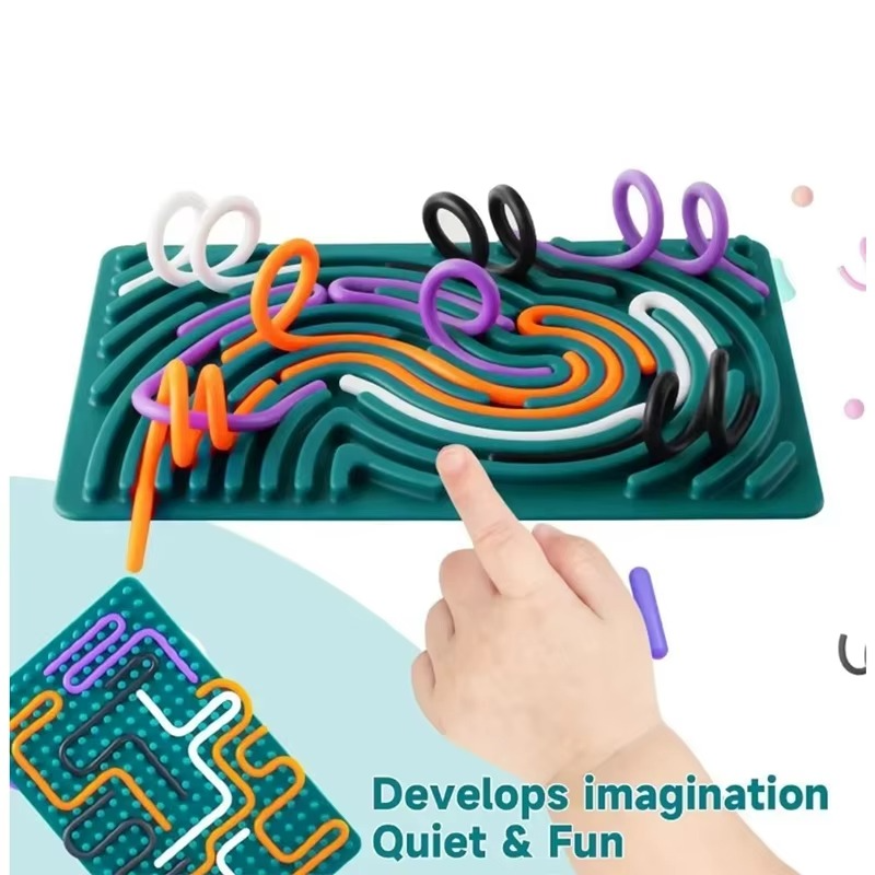 🖐️ Little Genius Silicone Busy Board 🧠 Color Learning + Sensory Play