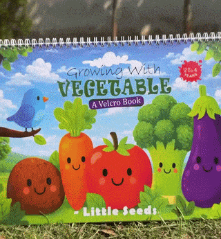 VeggieBuddy™ Reusable Velcro Activity Book – Hands-On Preschool Learning
