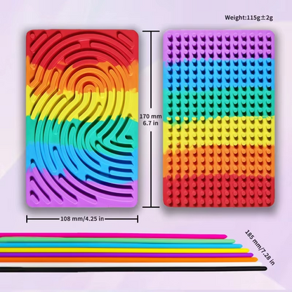 🖐️ Little Genius Silicone Busy Board 🧠 Color Learning + Sensory Play