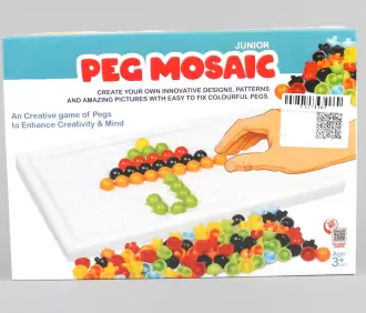 Junior Peg Mosaic-Creative Pegboard Set for Kids