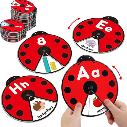 Early Learning Montessori Spinning Flash Cards – ABC 123 Alphabet & Number Toy for Kids (3–5 Years) | Phonics Game, Learn to Read, Speech Therapy & Preschool Educational Gift